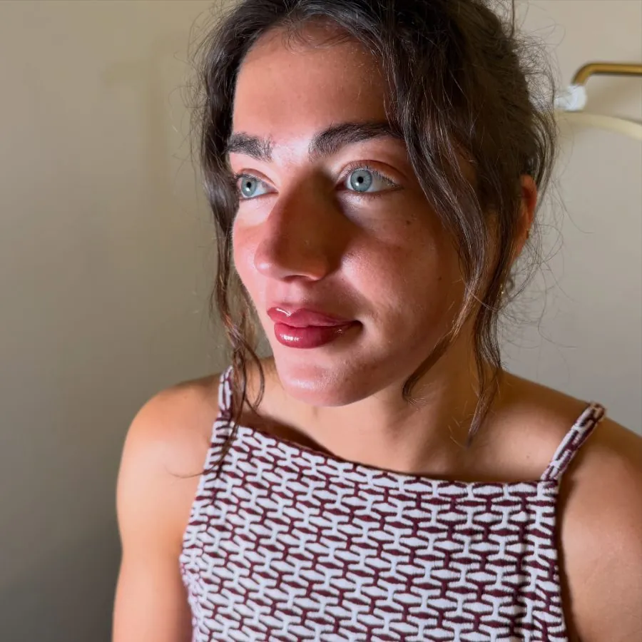 Client after lip blush